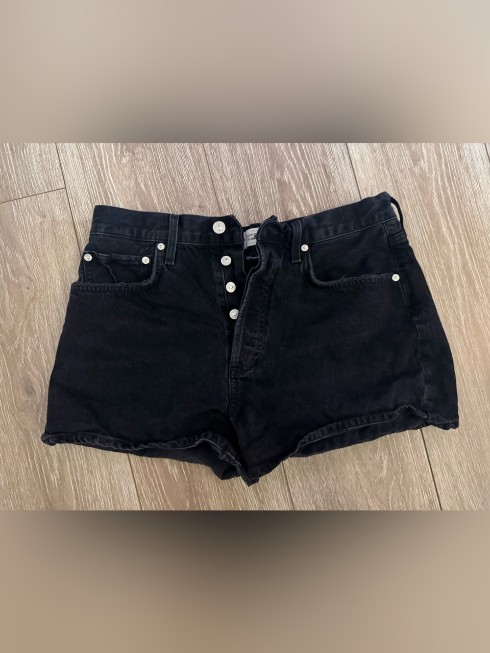 Citizens Of Humanity Black Marlow Vintage Denim Shorts Size 29